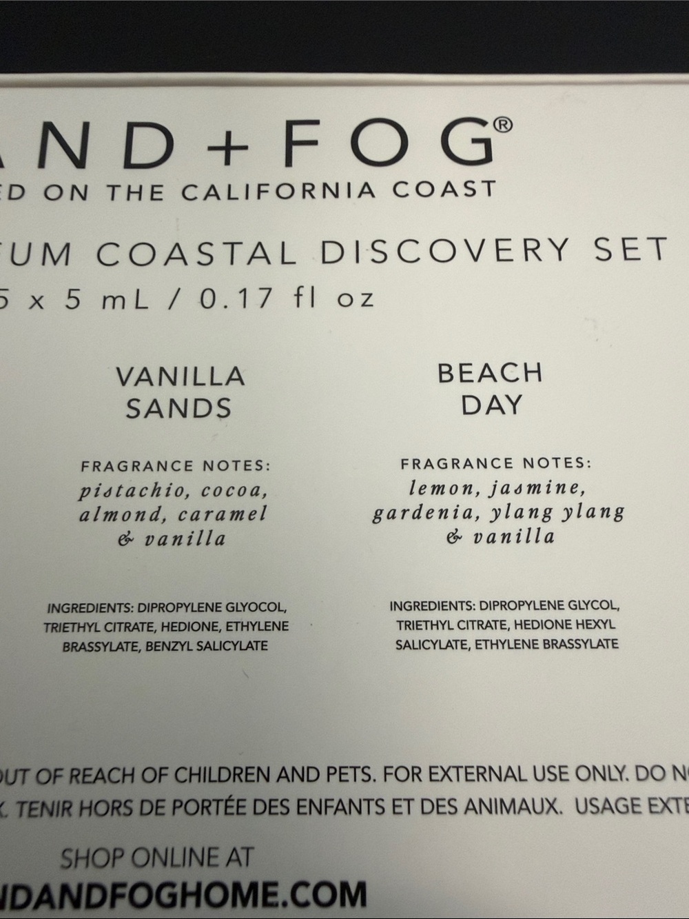 SAND+FOG | Discovery Set ~ Inspired By The California Coast Perfume Oil Set - Picture 6 of 7
